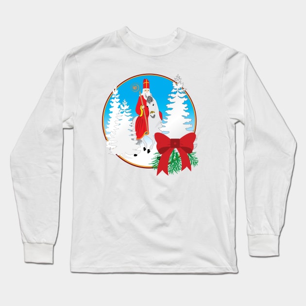 St Nicholas Long Sleeve T-Shirt by DickinsonDesign